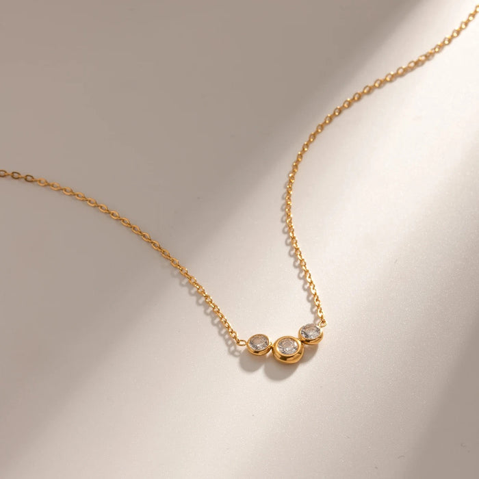 The Elara Three-Stone Necklace