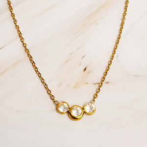 The Elara Three-Stone Necklace