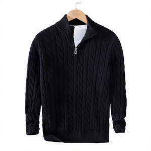 Everett Cable Knit Half-Zip Sweater