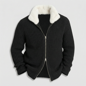 The Mercer Fur Collar Knit