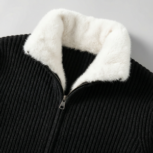 The Mercer Fur Collar Knit