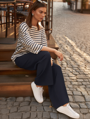 Isla Tailored Wide-Leg Trousers