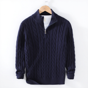 Everett Cable Knit Half-Zip Sweater