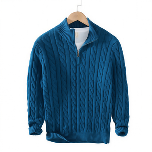 Everett Cable Knit Half-Zip Sweater