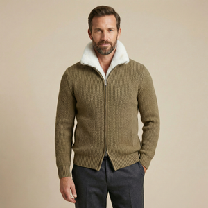 The Mercer Fur Collar Knit